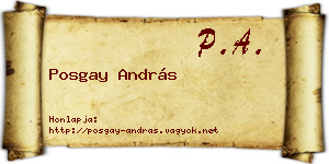 Posgay András névjegykártya